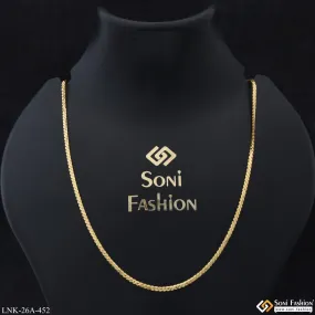 1 Gram Gold Plated Artisanal Design New Style Chain for Ladies - Style A452