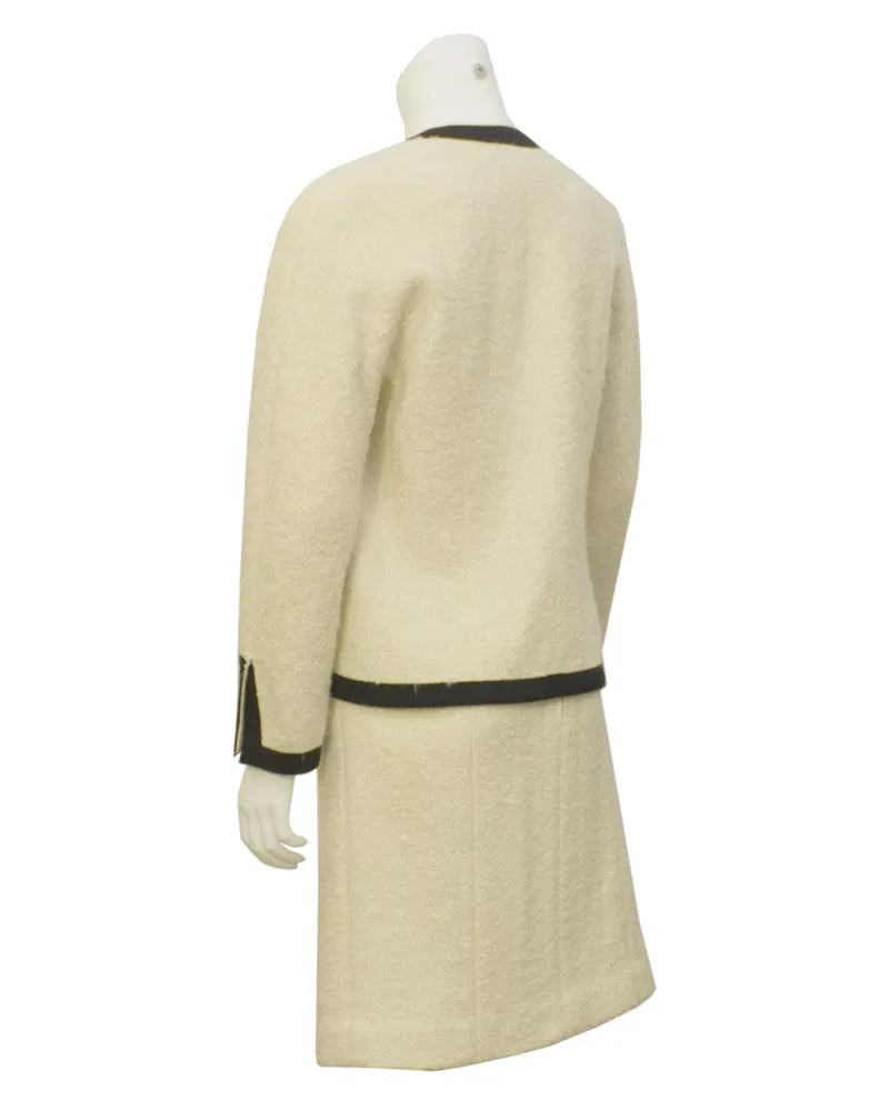 1986/1987 Haute Couture Cream Boucle Jacket and Skirt