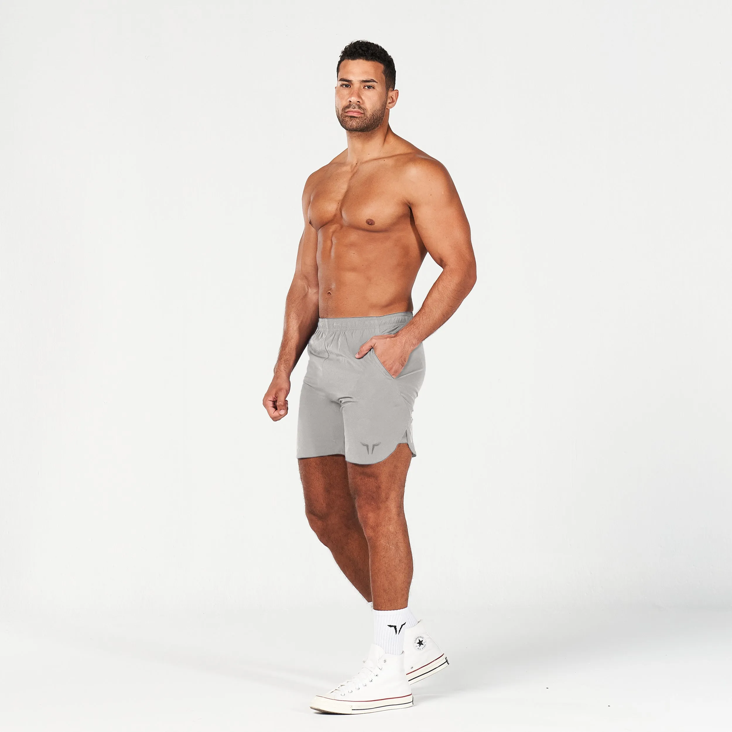 2-in-1 Dry Tech Shorts - Grey