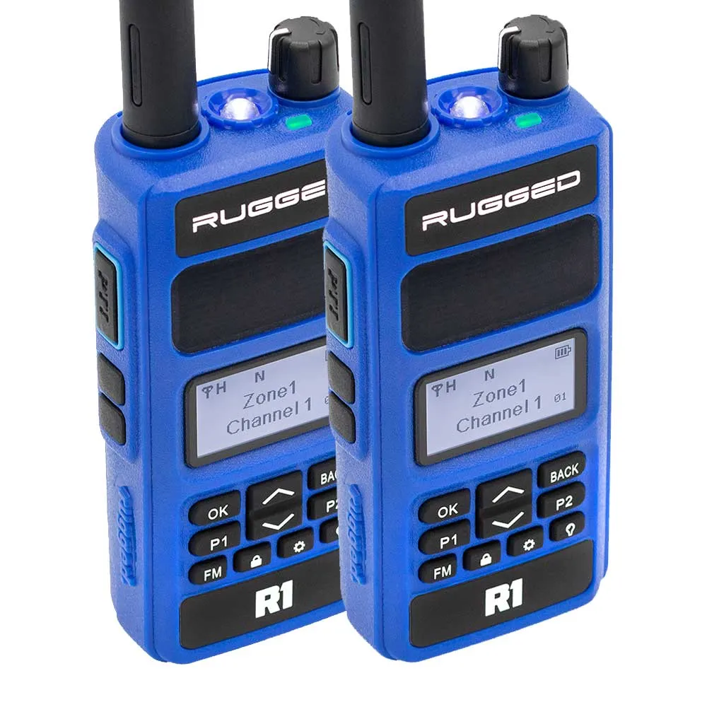 2 PACK - R1 Business Band Digital Analog Handheld Radio - By Rugged Radios