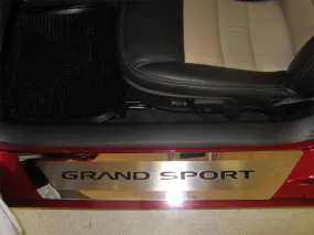 2010-2013 Corvette GS - Outer Door Sills w/Grand Sport Inlay 2Pc - Polished Stainless, Choose Color