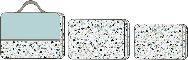 3 Piece Packing Cube Set Terrazzo