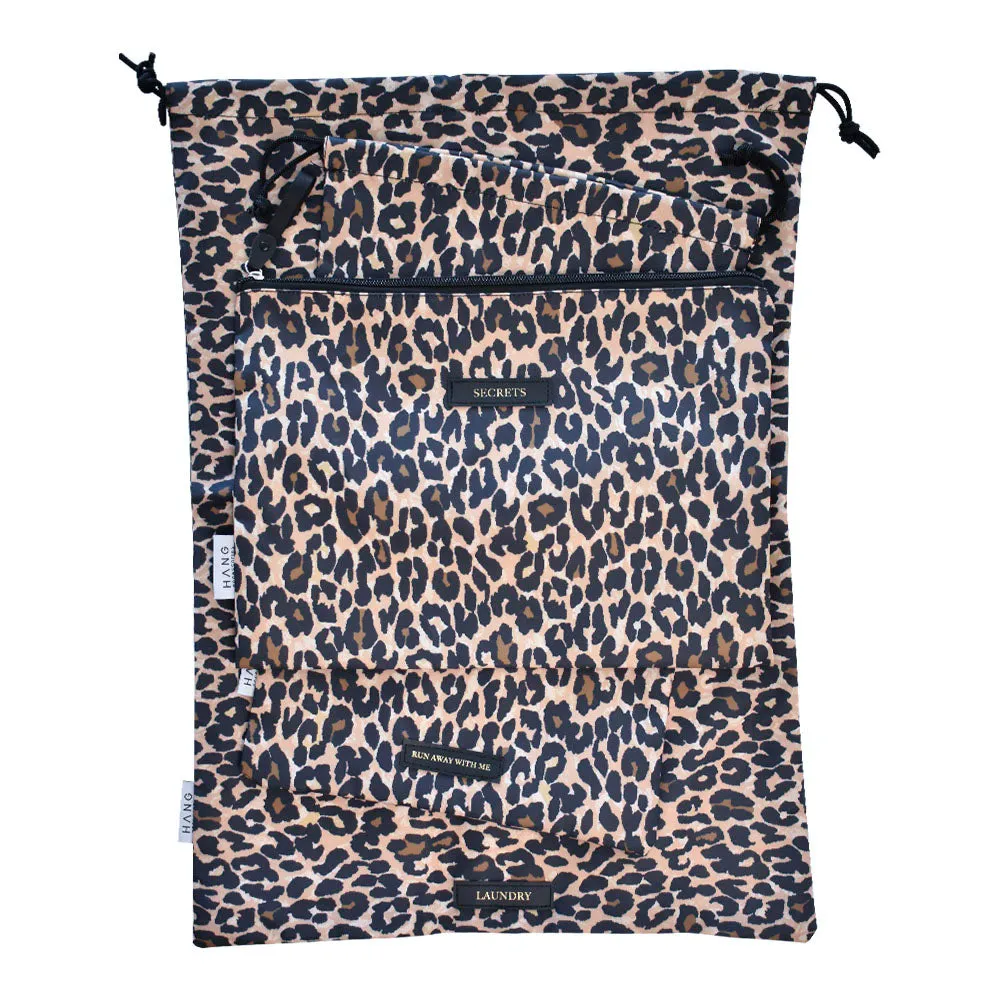 3 Piece Travel Bag Set Leopard