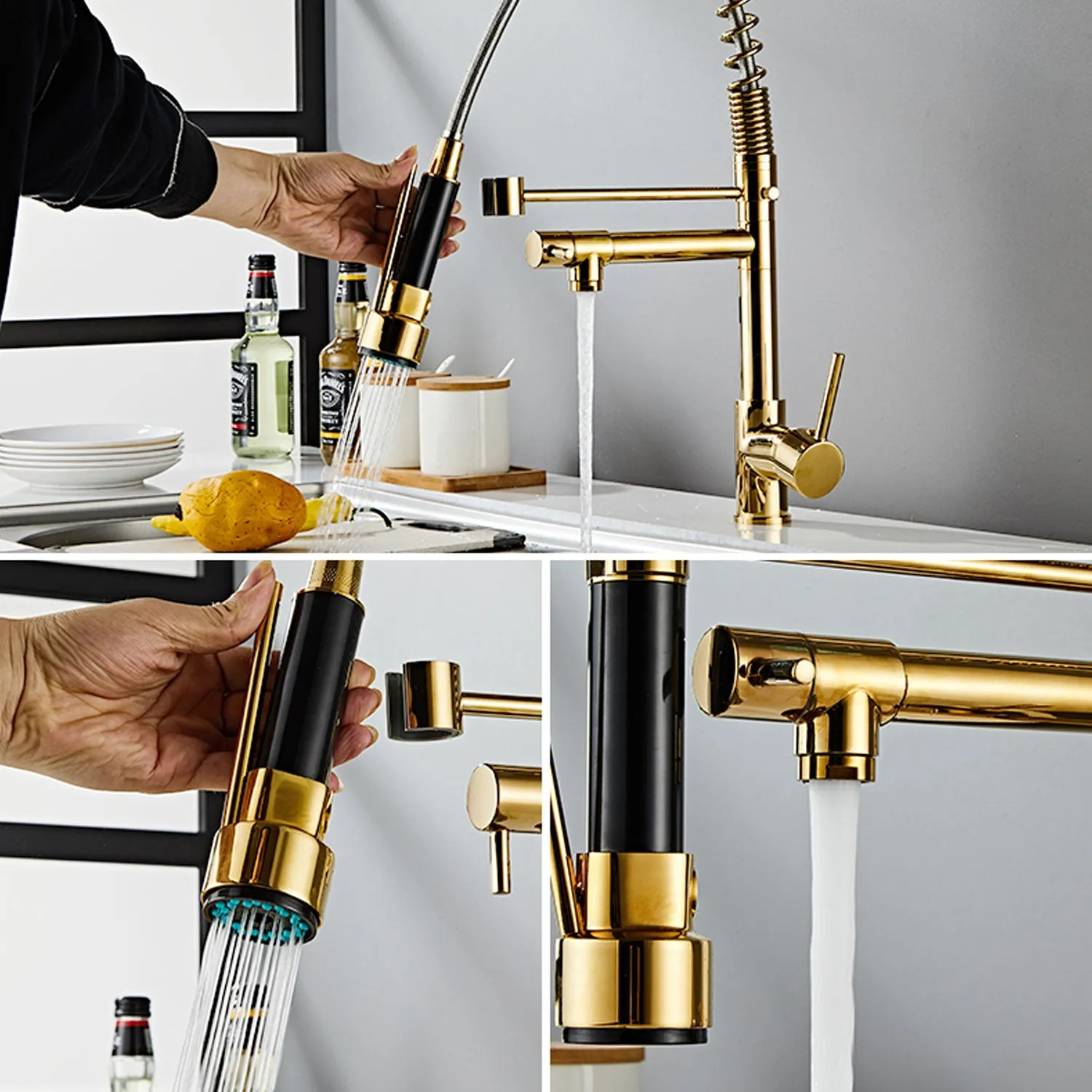 360 Degree Rotatable Pull Down Kitchen Tap