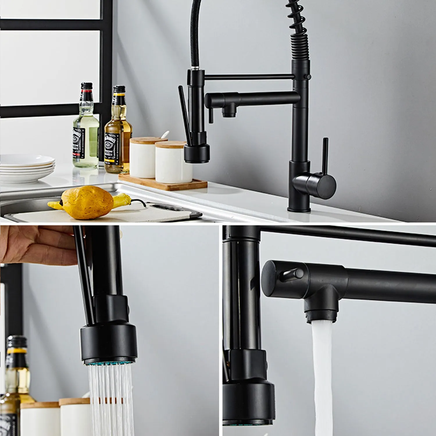 360 Degree Rotatable Pull Down Kitchen Tap