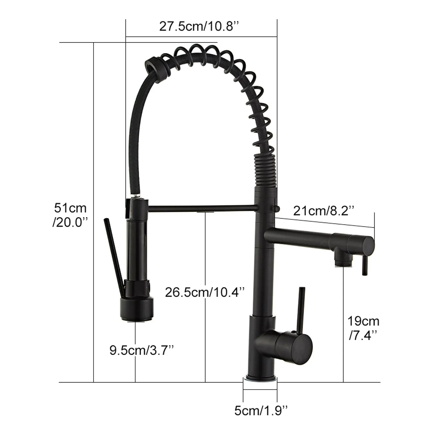 360 Degree Rotatable Pull Down Kitchen Tap