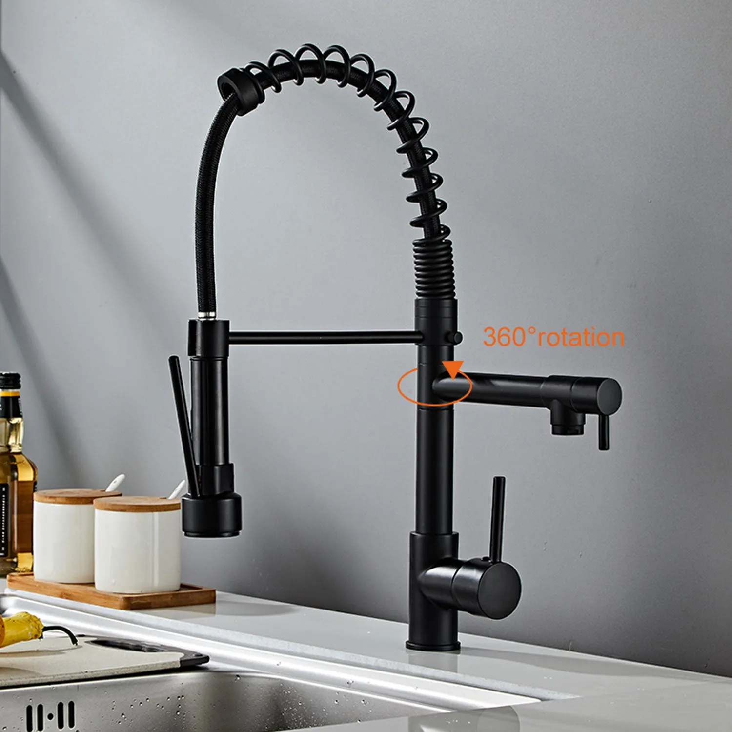 360 Degree Rotatable Pull Down Kitchen Tap