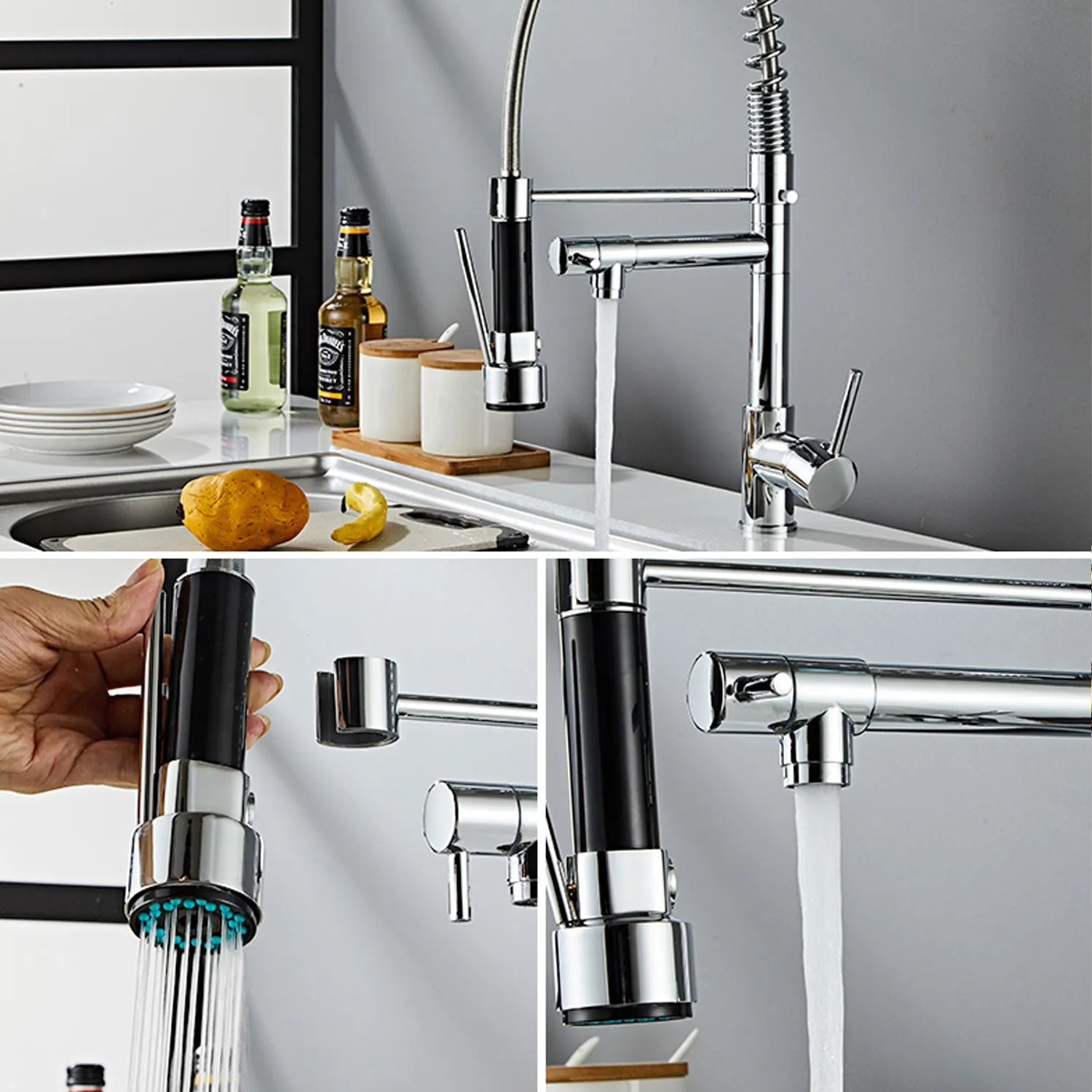 360 Degree Rotatable Pull Down Kitchen Tap