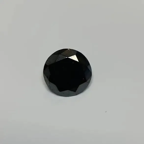 3.89 Carat Fancy Black Round Loose Diamond