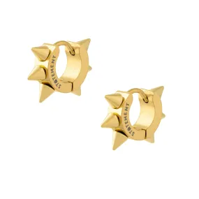 6mm Spiked Hoop Earrings (Gold)