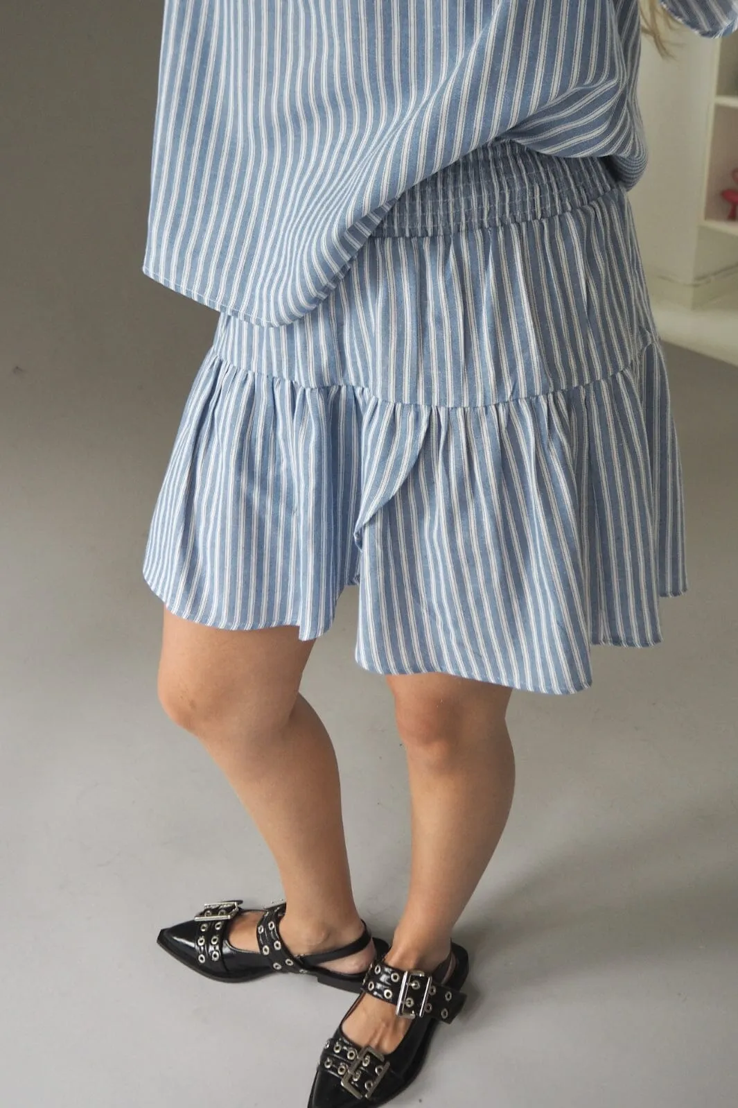 A-View - Safia Skirt - 112 Blue/White Stribe