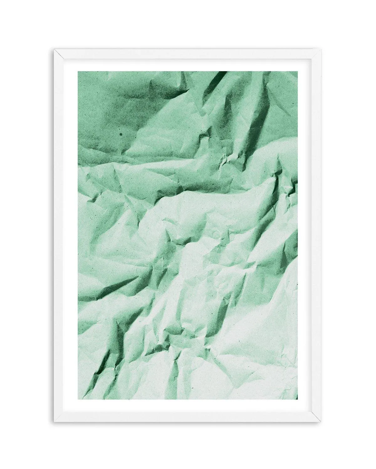 Abstract Green Shadows Art Print