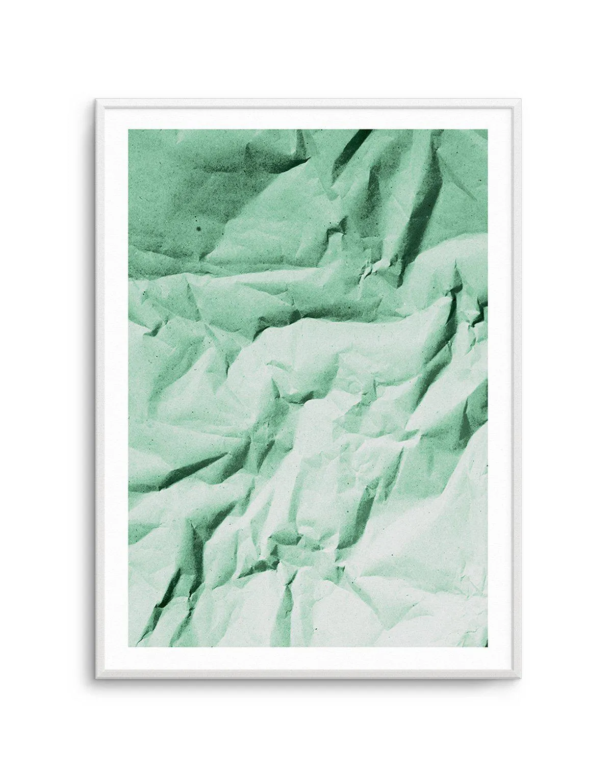 Abstract Green Shadows Art Print