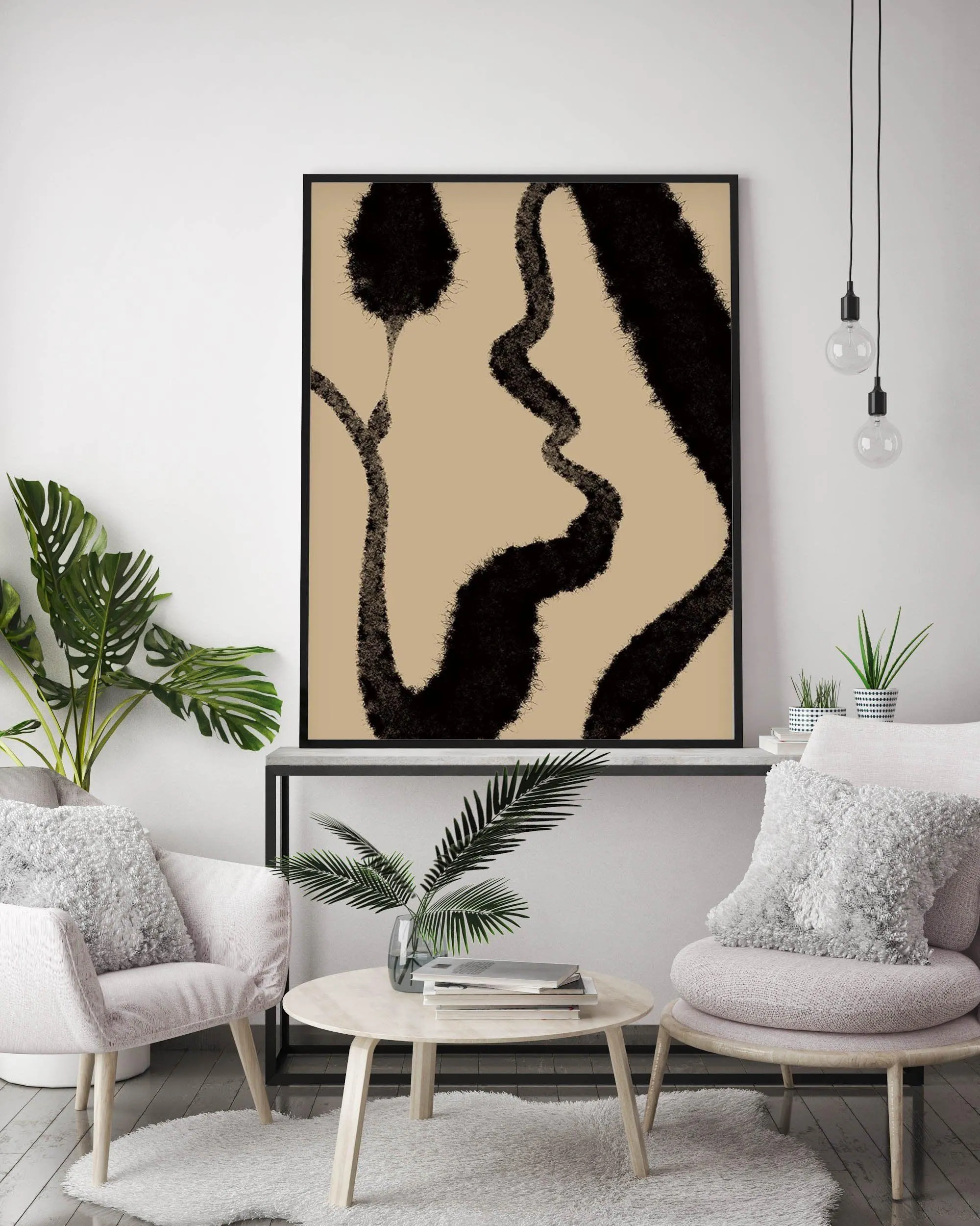 Abstract Khaki II Art Print