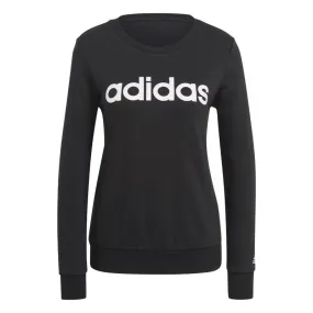 adidas Essentials Logo Sweat Top - Womens - Black/White