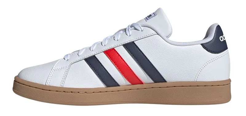 adidas Grand Court Trainers - Mens - White/Blue/Active Red