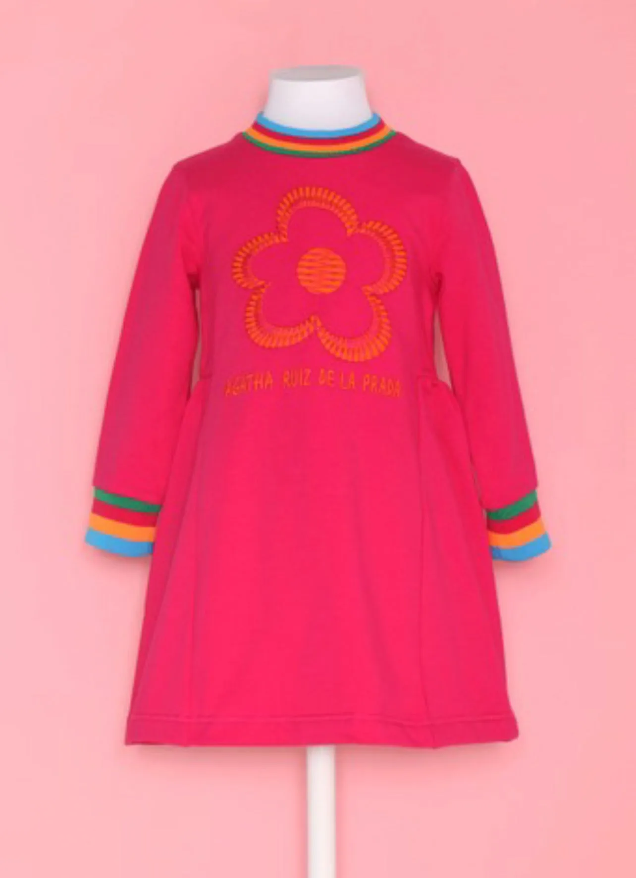 Agatha Ruiz de la Prada Girls Fushia Flower Dress