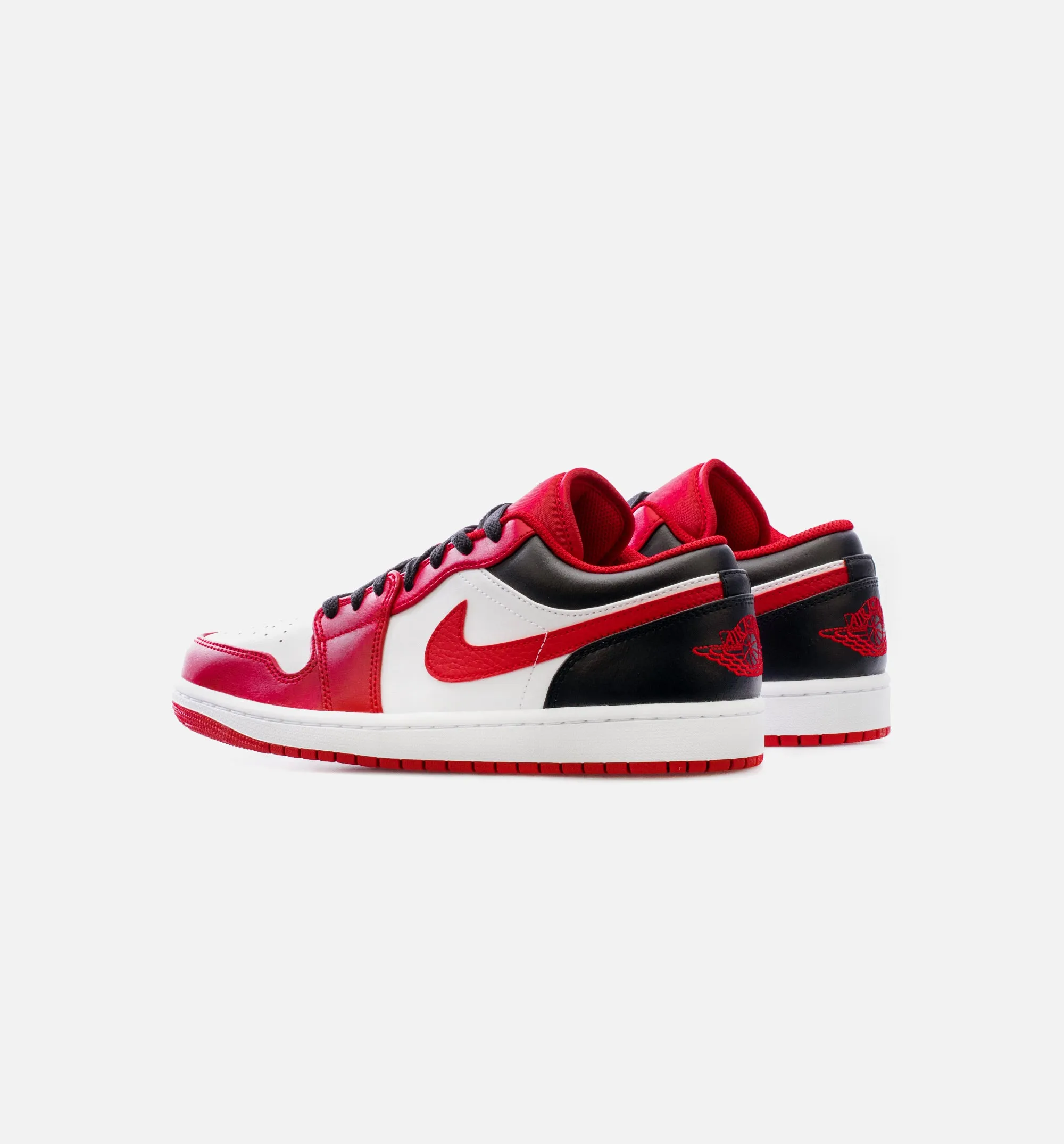 Air Jordan 1 Low Reverse Black Toe Mens Lifestyle Shoe - Red/ Black Free Shipping