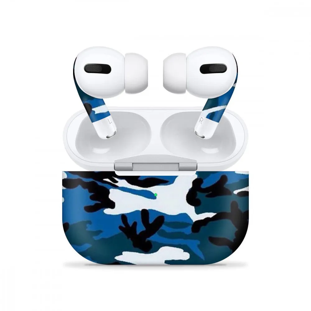 Airpods Pro Blue Camo Skin