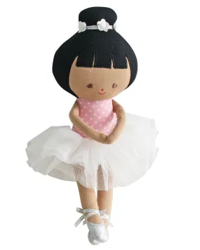 Alimrose Baby Ballerina Plush Doll 25cm - Pink Spot