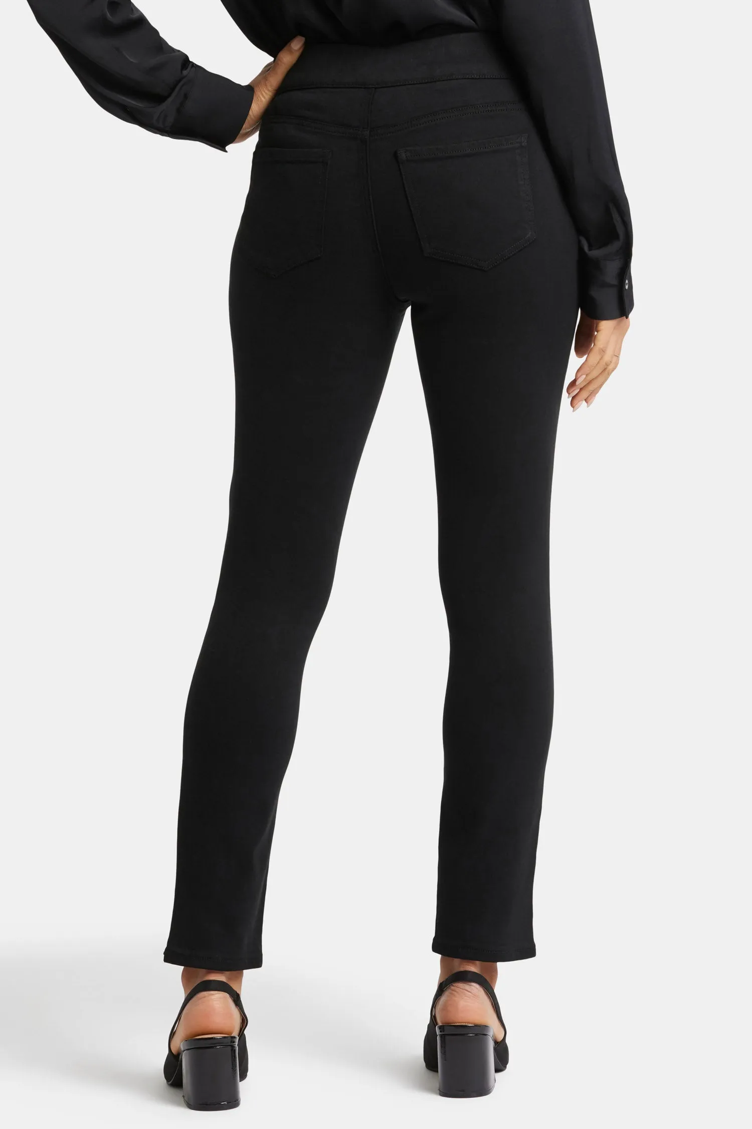 Alina Skinny Pull-On Jeans - Overdye Black