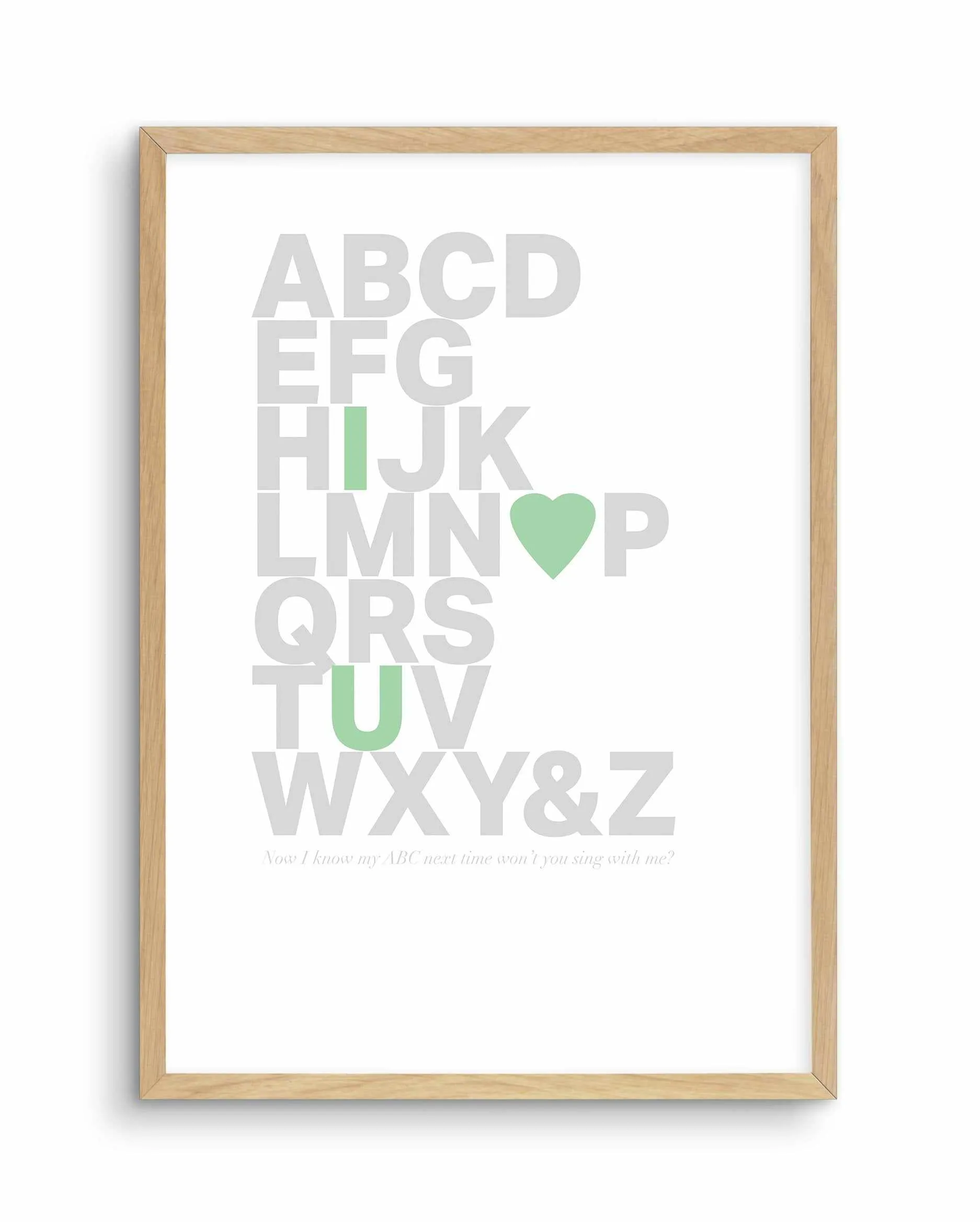 Alphabet Song | 5 Colour Options Art Print