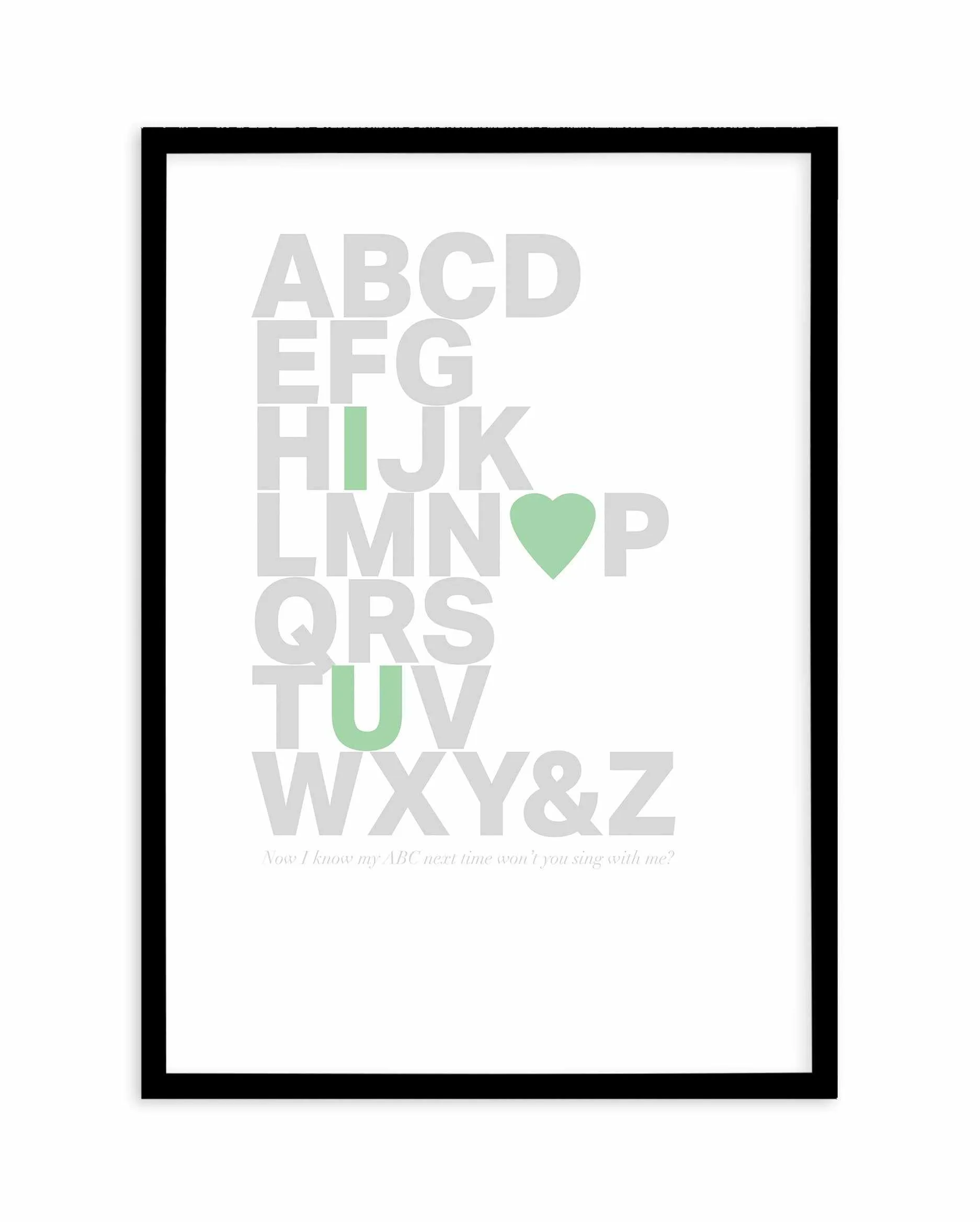 Alphabet Song | 5 Colour Options Art Print