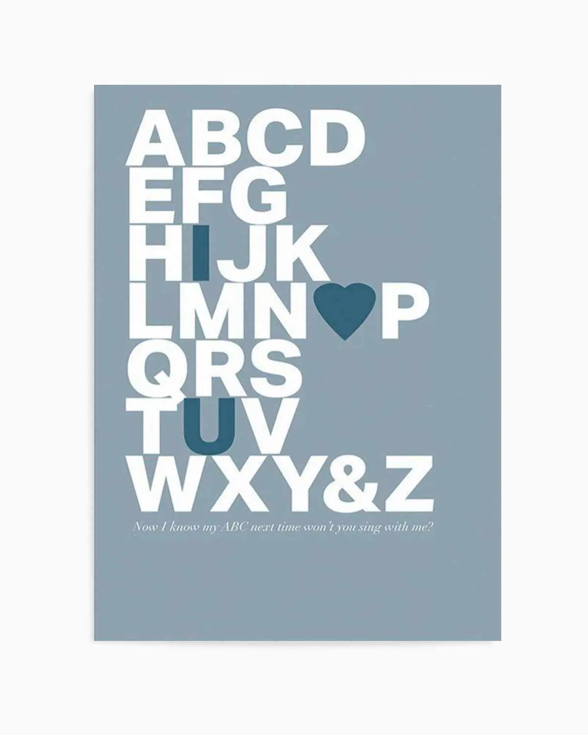 Alphabet Song | 5 Colour Options Art Print