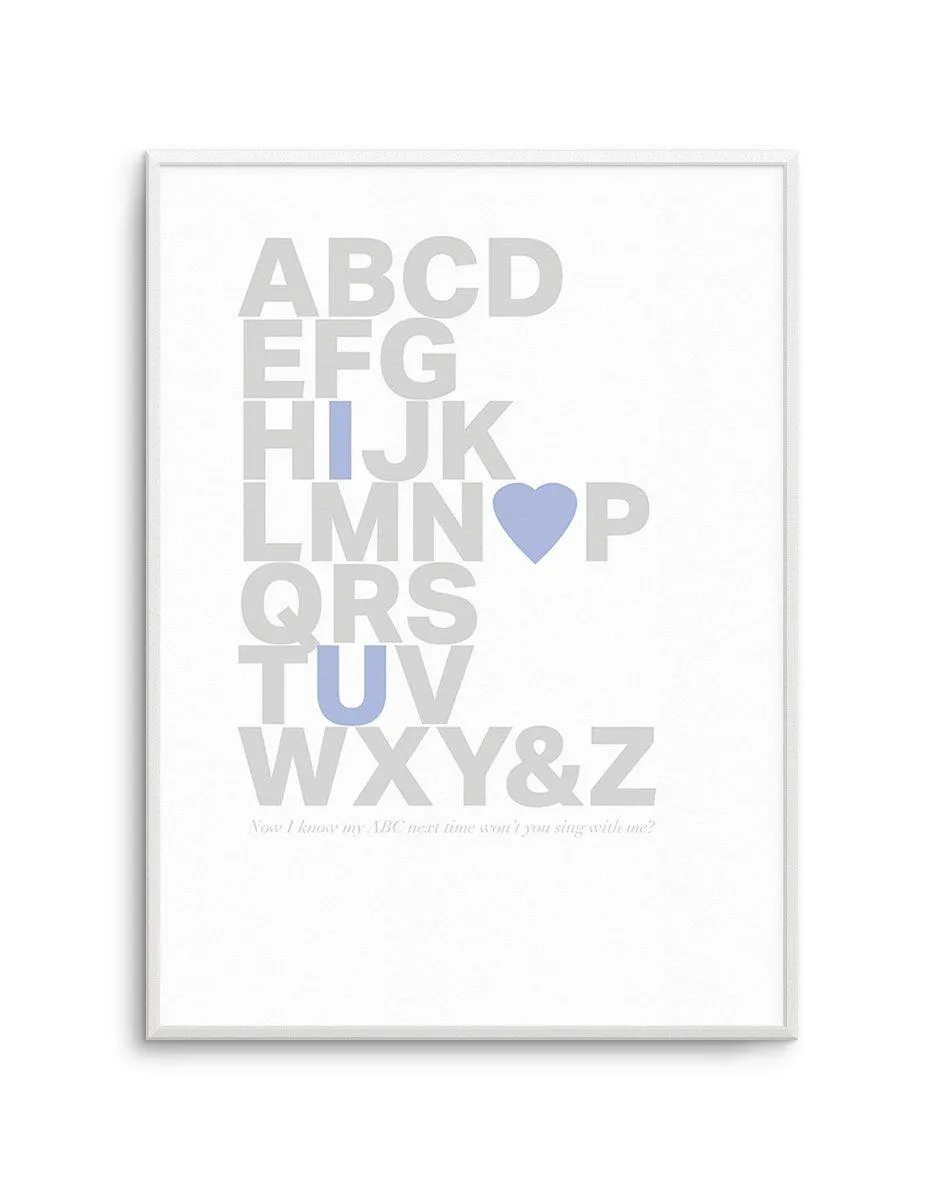 Alphabet Song | 5 Colour Options Art Print