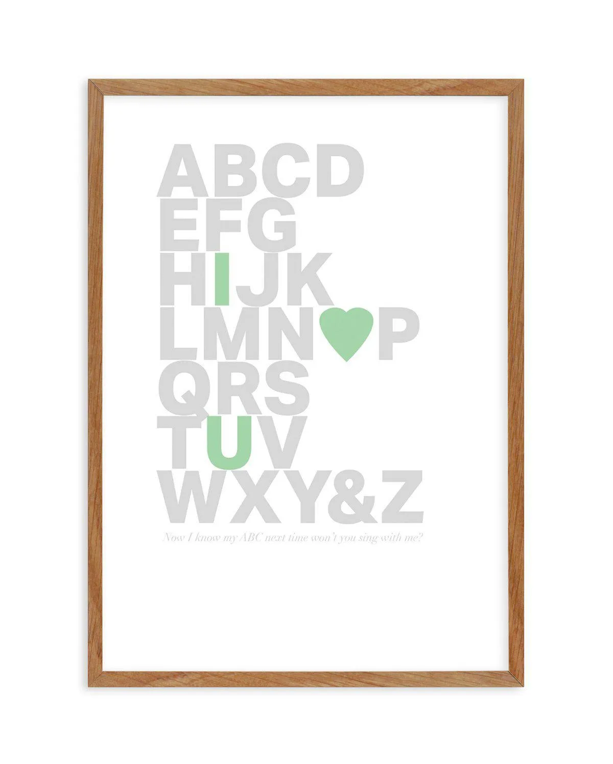 Alphabet Song | 5 Colour Options Art Print