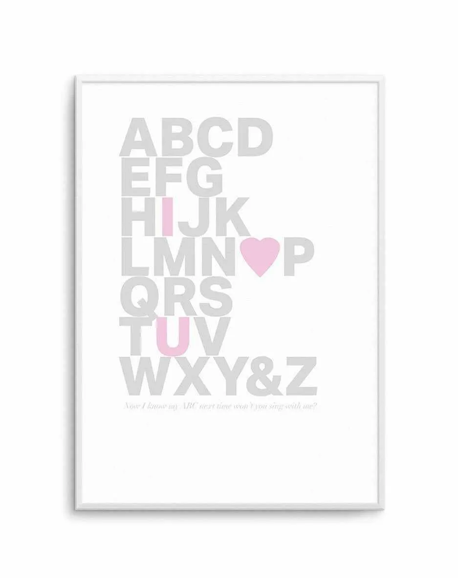 Alphabet Song | 5 Colour Options Art Print