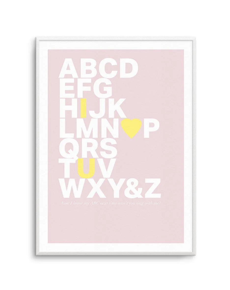 Alphabet Song | 5 Colour Options Art Print