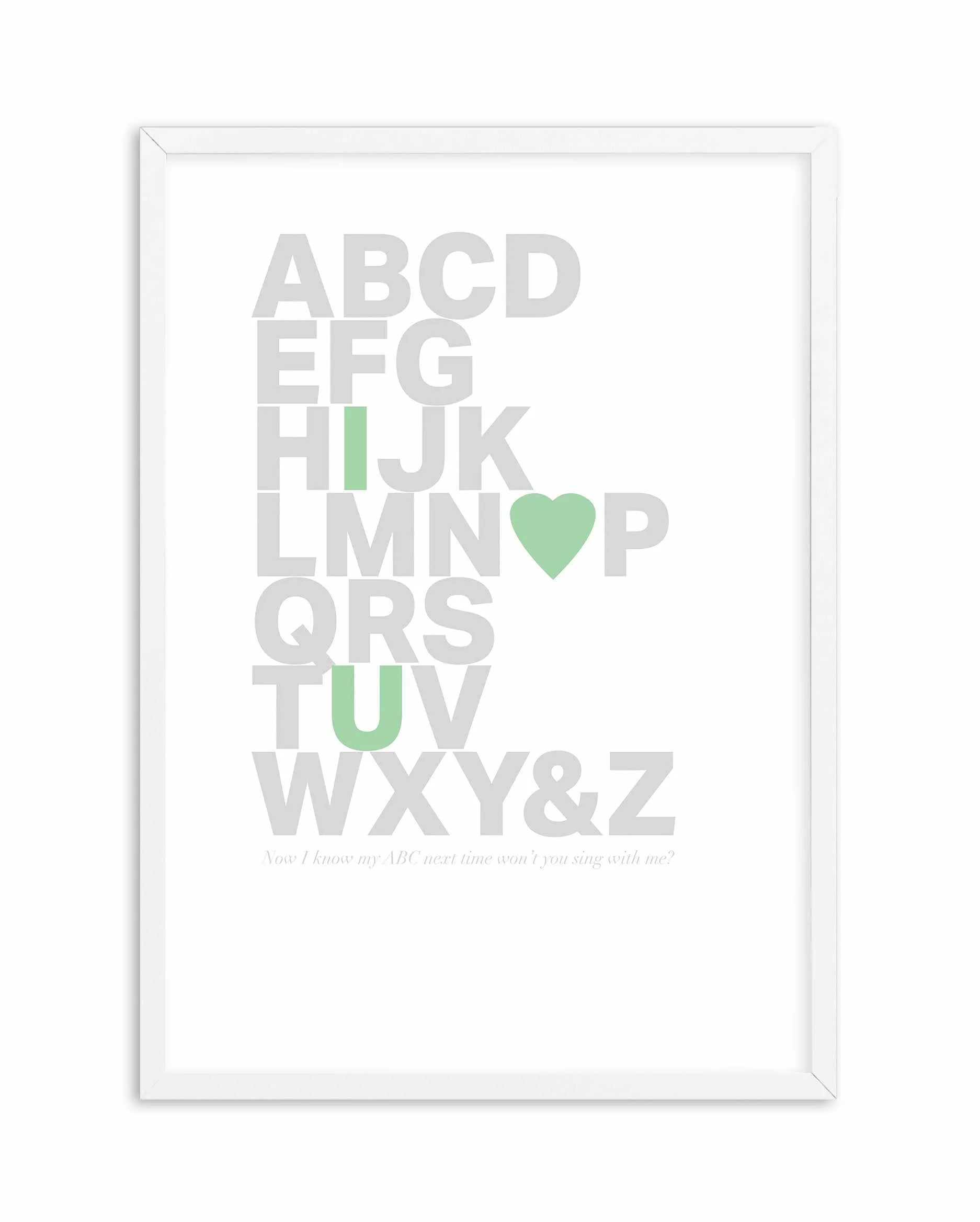 Alphabet Song | 5 Colour Options Art Print