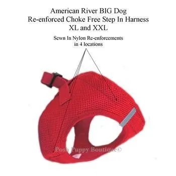 American River Ultra Choke Free Dog Harness- Red