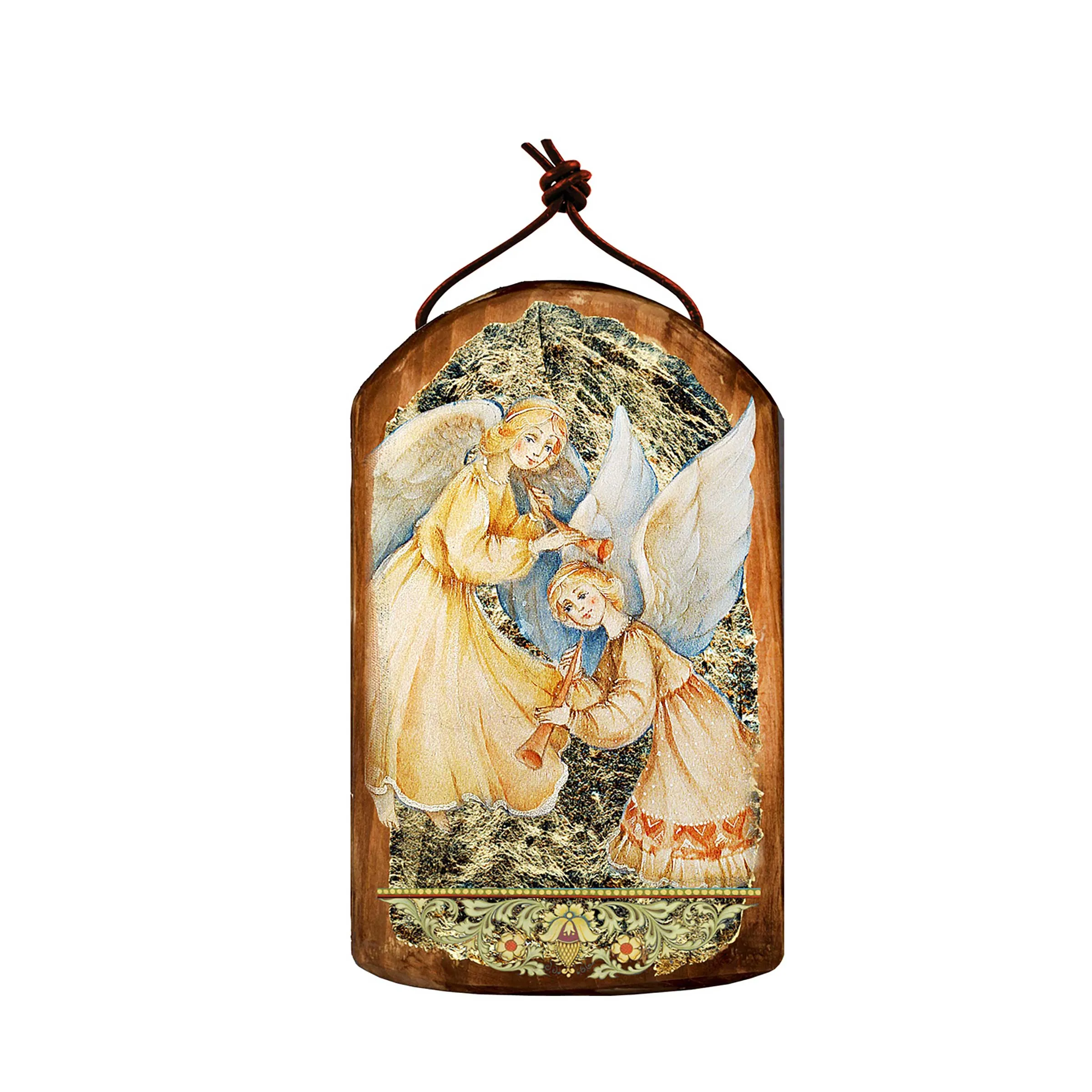 Angels Watching Over You Religious Christian Sacred Icon Ornament - Inspirational Icon Décor - 87046