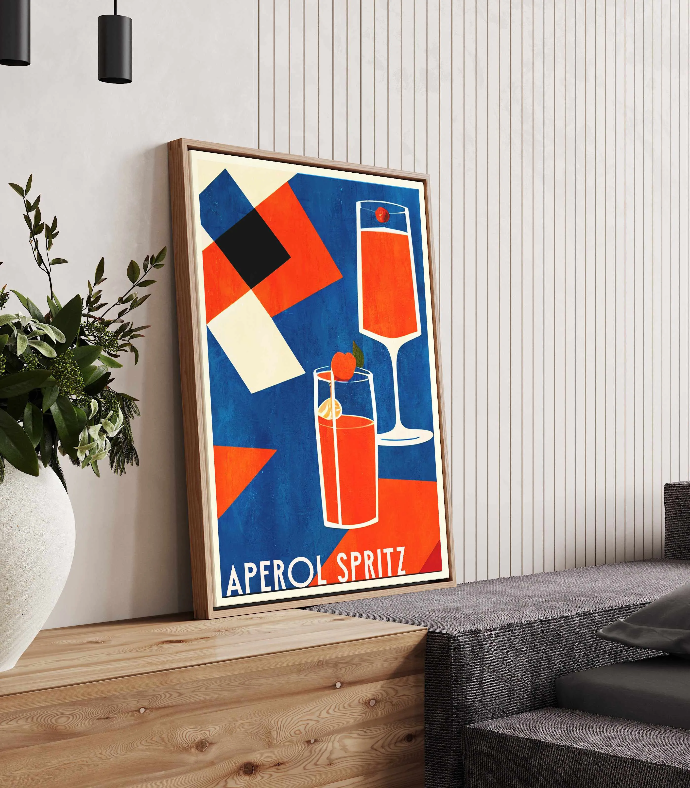 Aperol Spritz By Bo Anderson | Framed Canvas Art Print