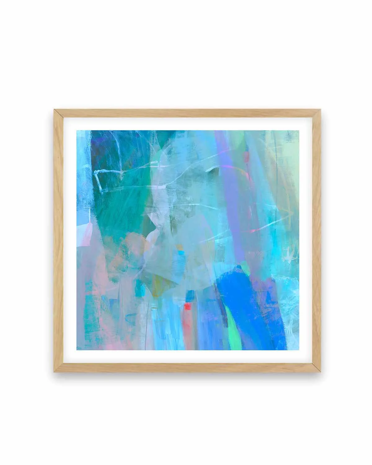 Aqua Strokes by Antonia Tzenova Art Print