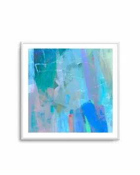 Aqua Strokes by Antonia Tzenova Art Print