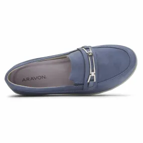 Aravon Women's Bit Loafer Josie Blue B