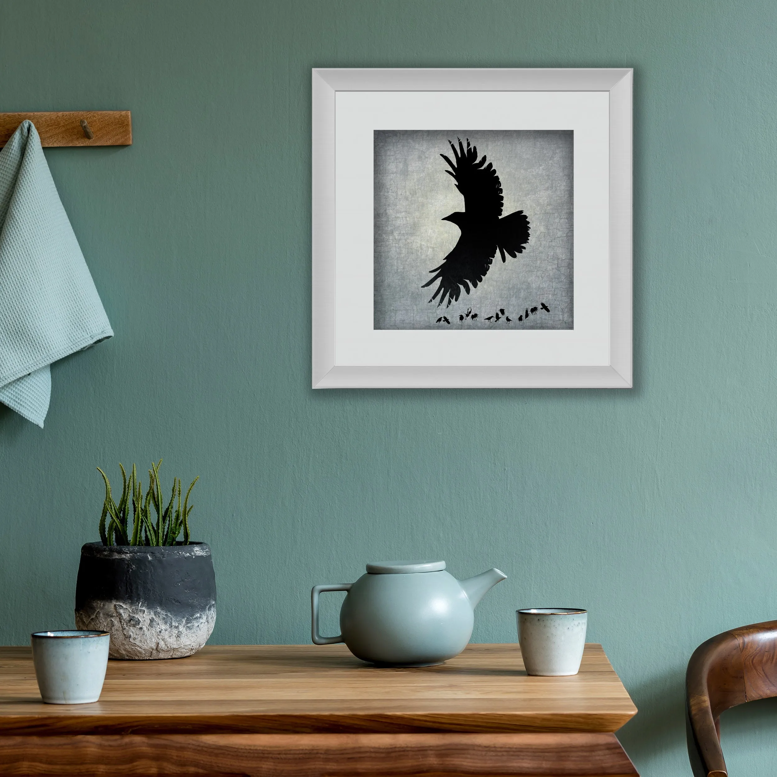 AS THE CROW FLIES - Fine Art Print, Blue Crow Series