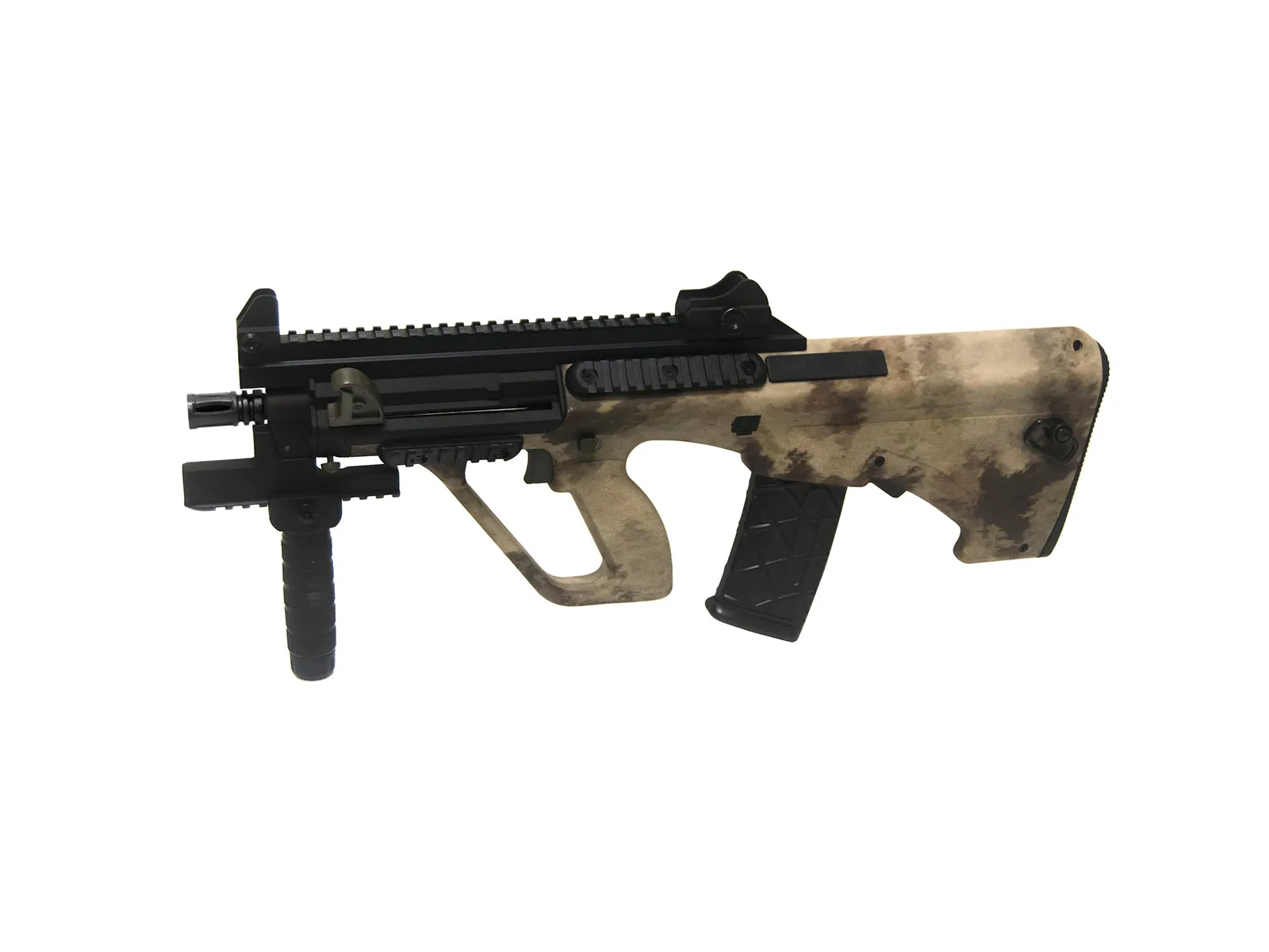 ASG STEYR AUG A3 XS COMMANDO (Black / Desert Camo)