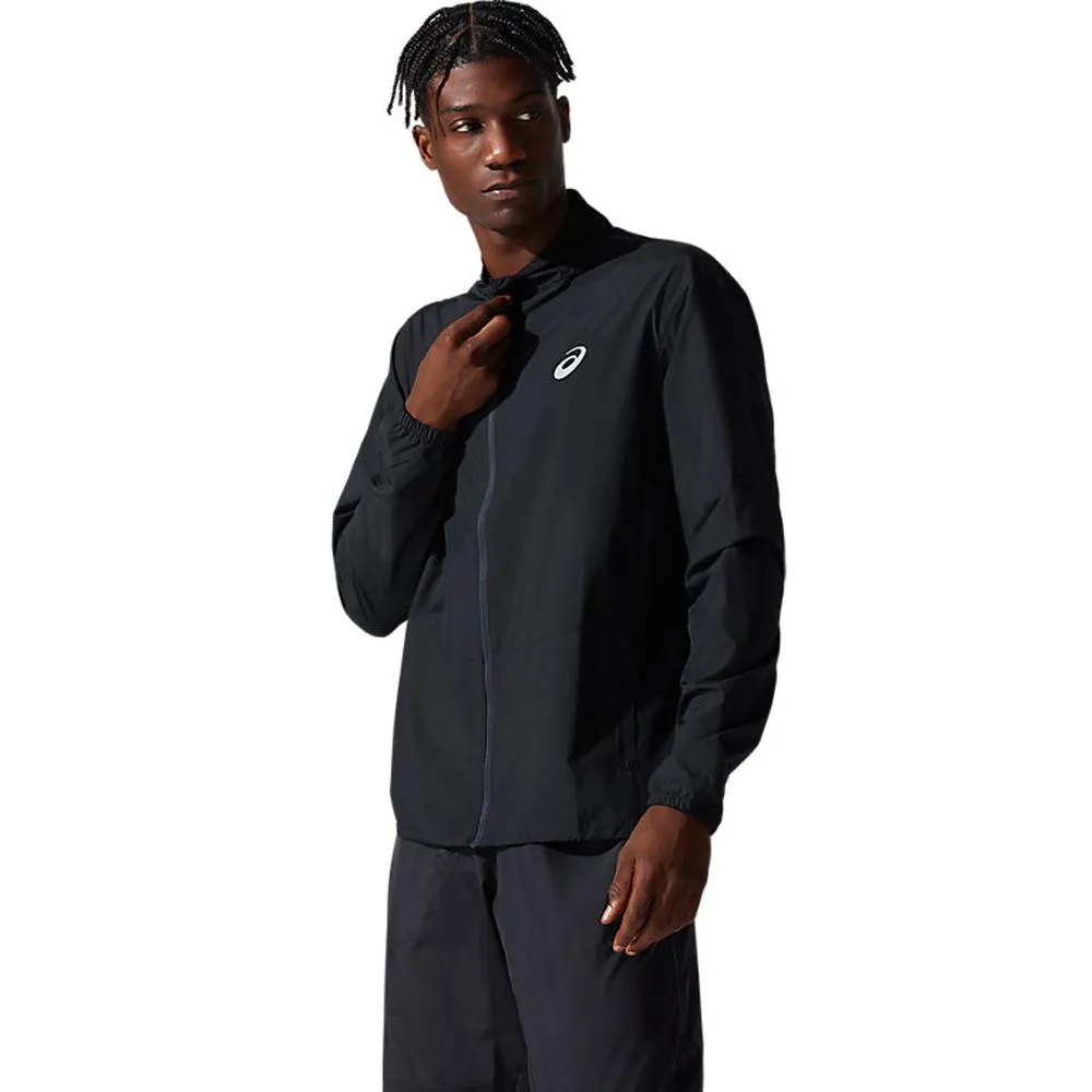 Asics Camperas Masculino Running Silver_Jacket Performance_Black