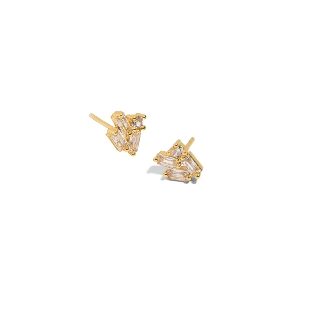 ASYMMETRIC GOLDEN STUDS