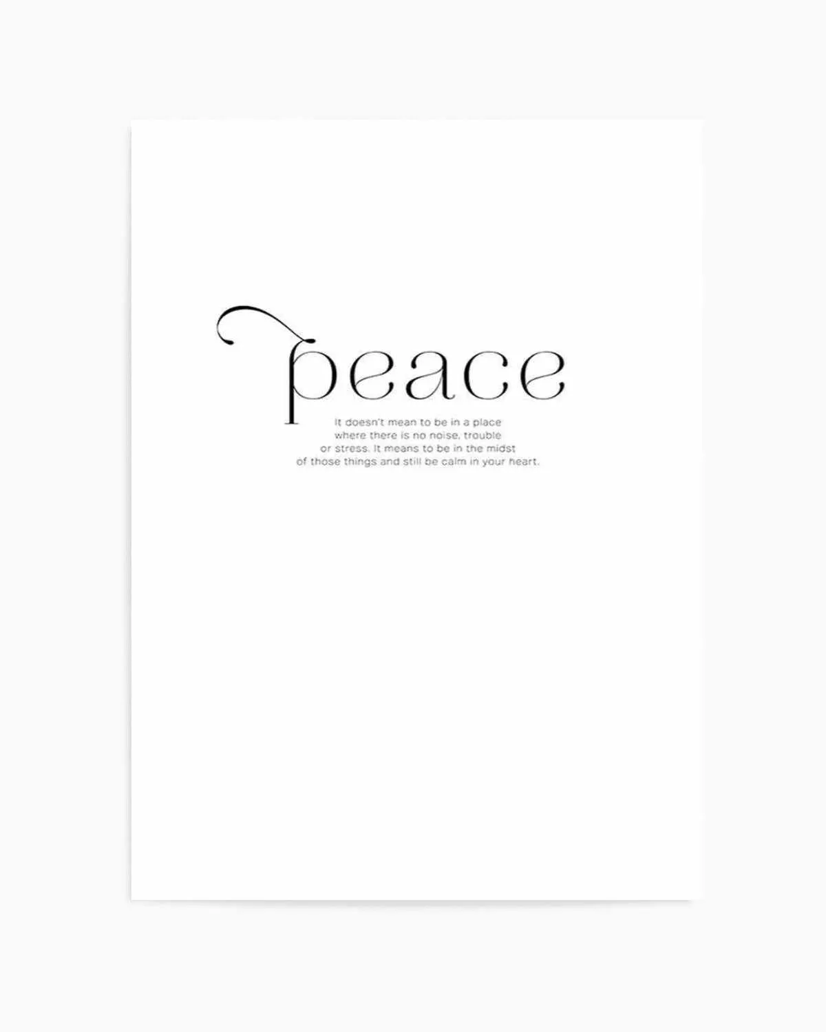 At Peace Art Print