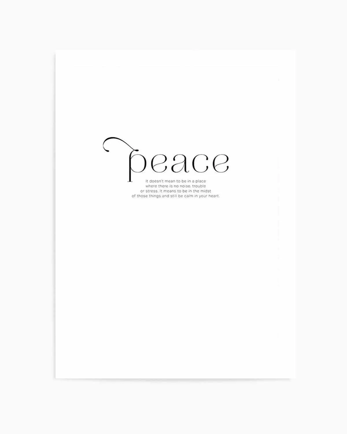 At Peace Art Print