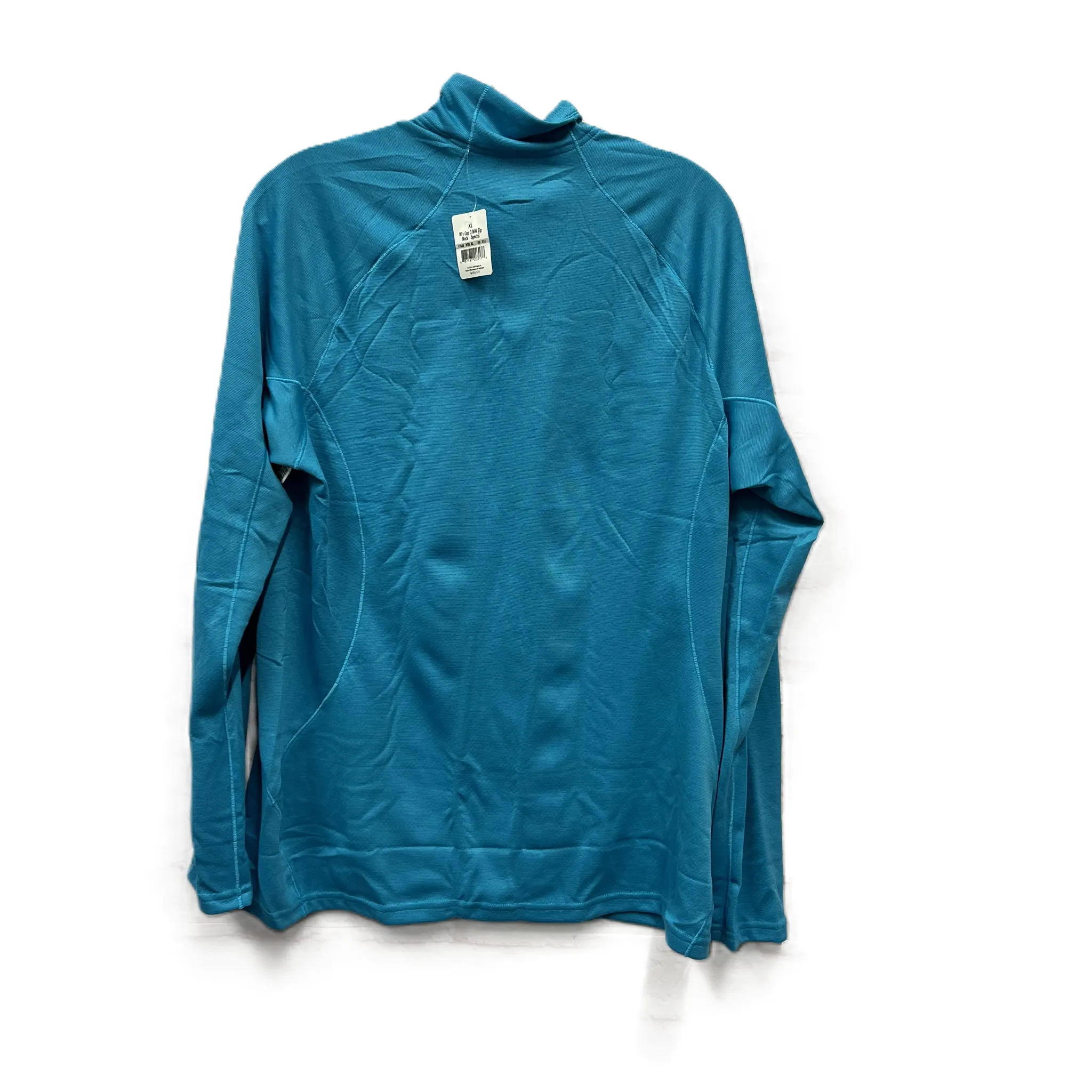 Athletic Top Long Sleeve Collar By Patagonia In Teal, Size: Xl