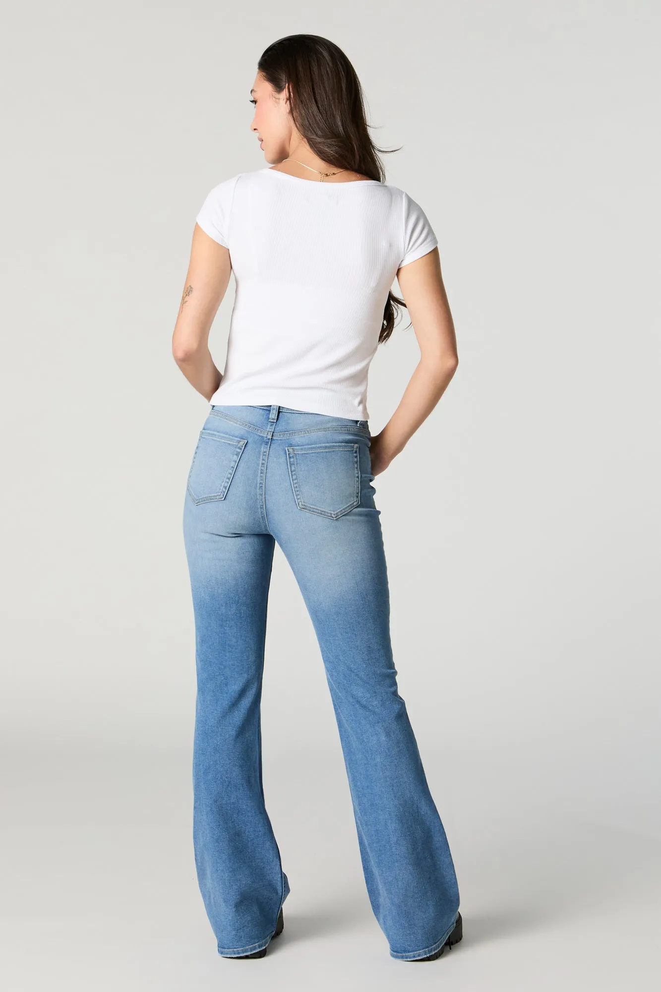 Austin Medium Vintage Wash High-Rise Flare Jean