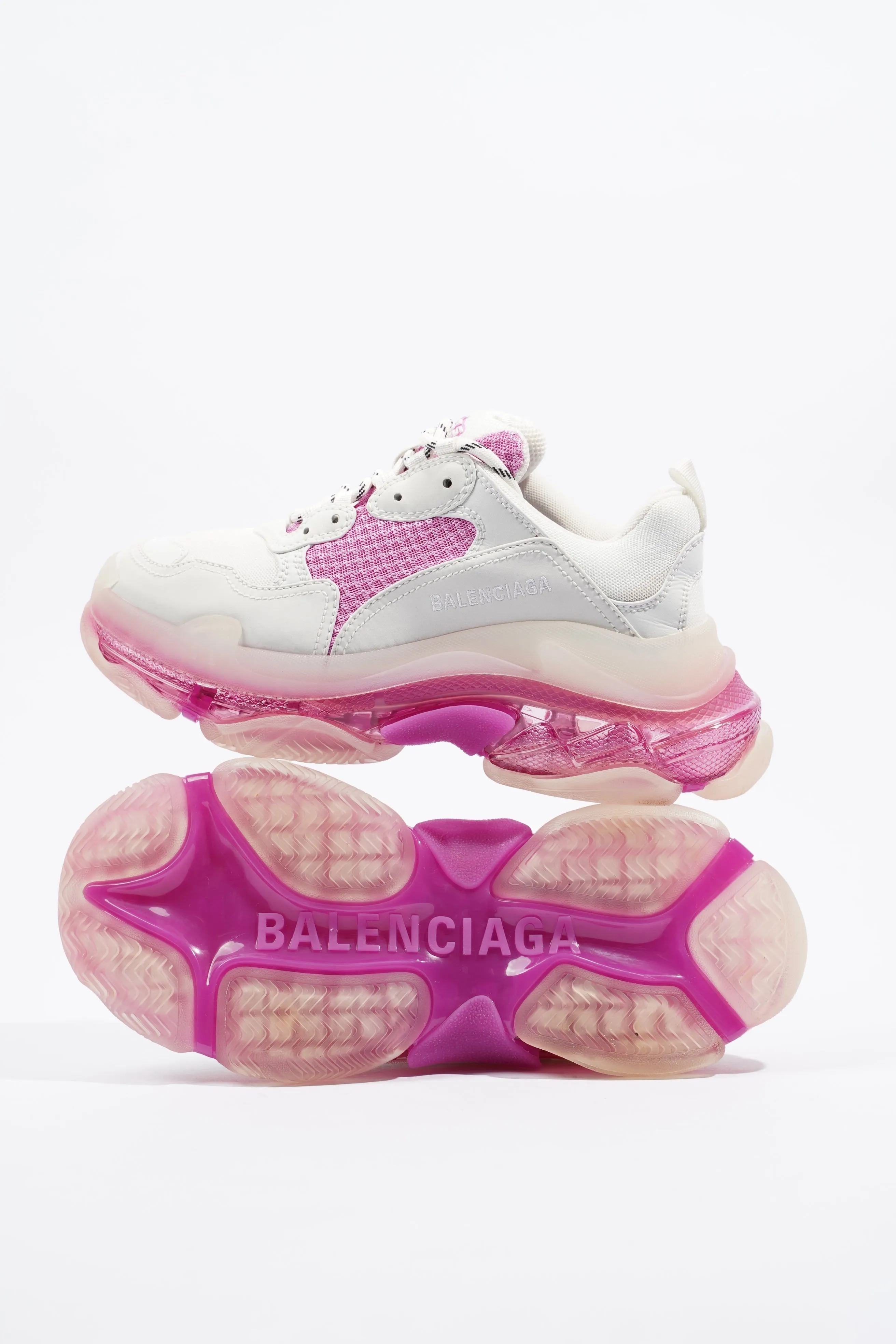 Balenciaga Triple S White / Pink / Clear Sole EU 39 / UK 6