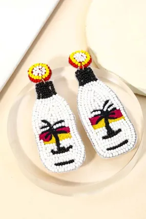 Beaded Rum Bottle Earrings