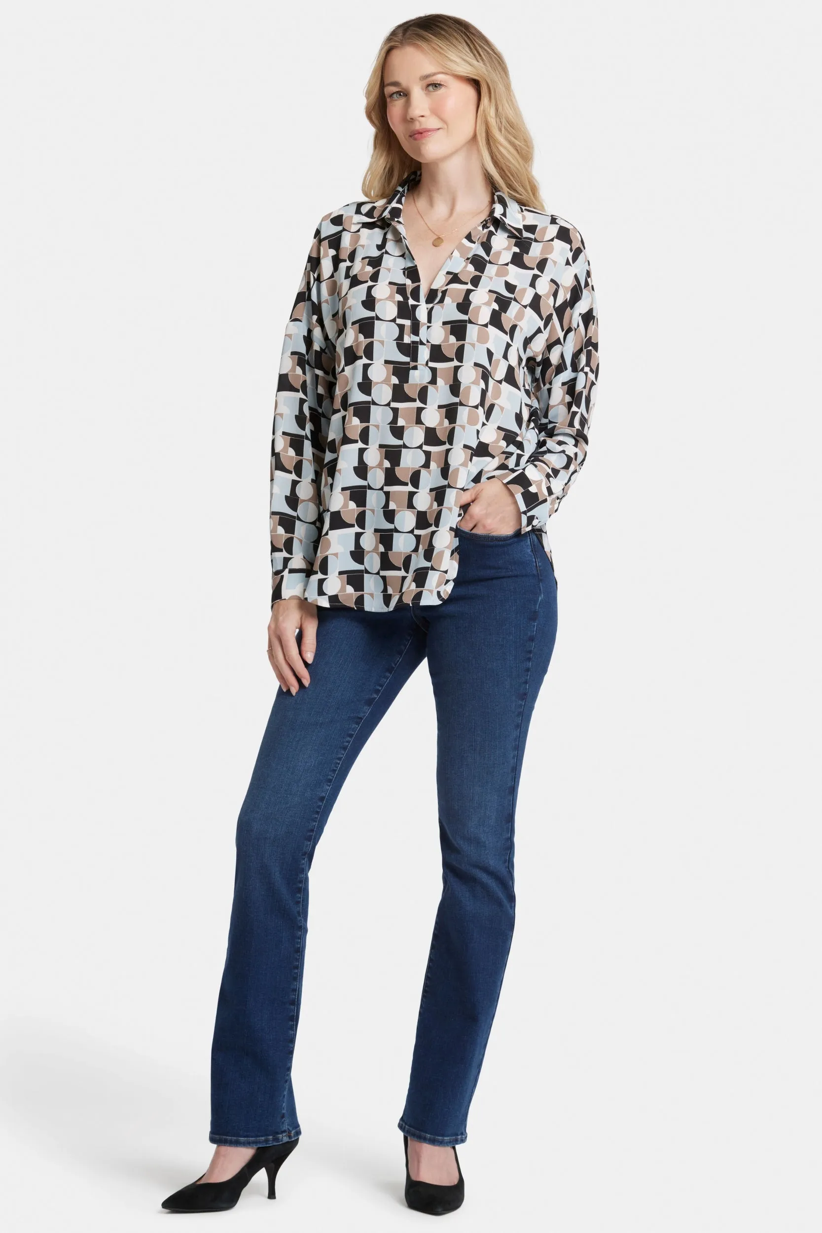 Becky Blouse Grafische Print | Light & Fog